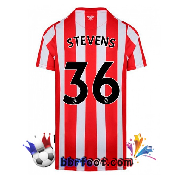 Maillot Foot Brentford FC (STEVENS 36) Domicile Rouge Blanc 22/23