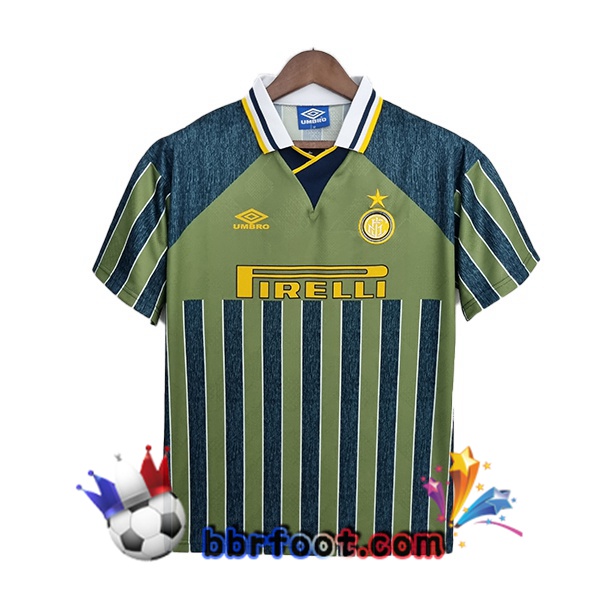 Maillot Foot Inter Milan Retro Exterieur Vert 1995-1996 Maillot Foot Inter Milan Retro Exterieur Vert 1995-1996