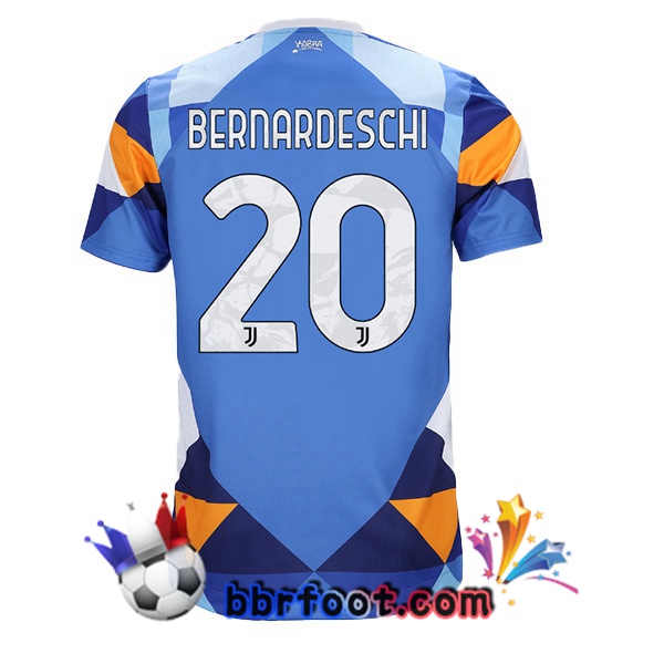 Maillot Foot Juventus (BERNARDESCHI 20) Quatrieme Bleu 21/22