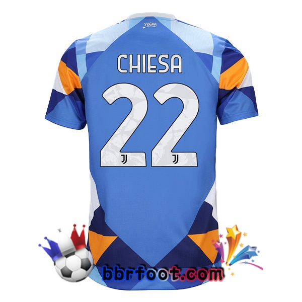 Maillot Foot Juventus (CHIESA 22) Quatrieme Bleu 21/22