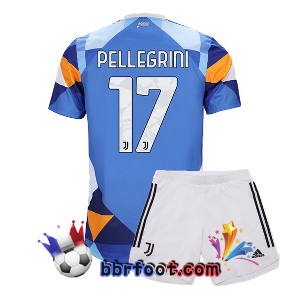 Maillot Foot Juventus (PELLEGRINI 17) Enfant Quatrieme Bleu 21/22