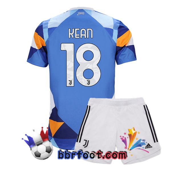 Maillot Foot Juventus (KEAN 18) Enfant Quatrieme Bleu 21/22