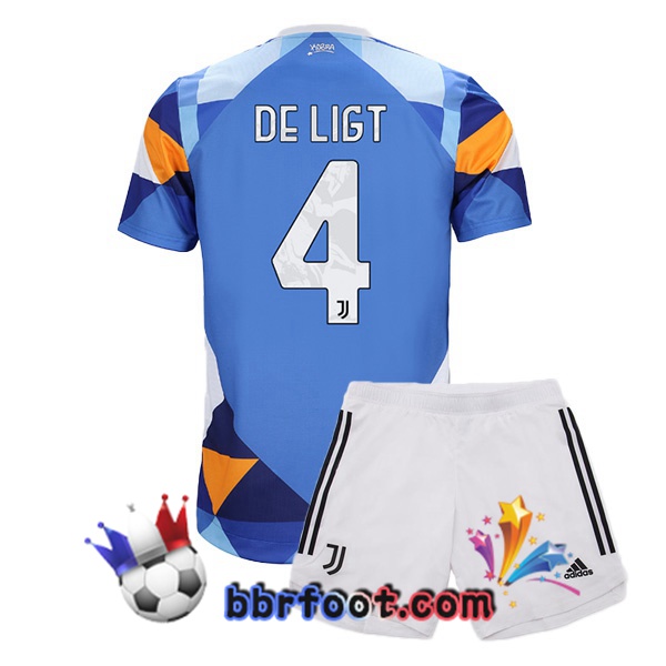 Maillot Foot Juventus (DE LIGT 4) Enfant Quatrieme Bleu 21/22
