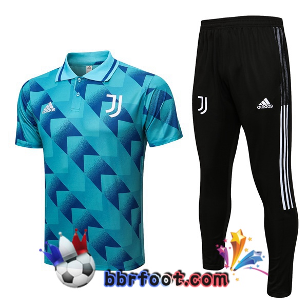 Polo Foot Juventus + Pantalon Bleu 22/23