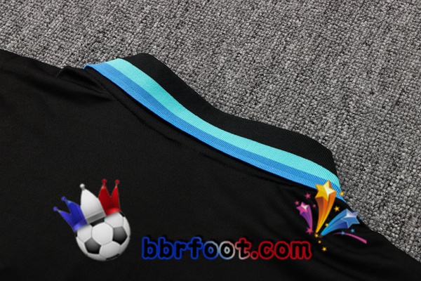 Polo Foot Real Madrid + Pantalon Noir Bleu 22/23