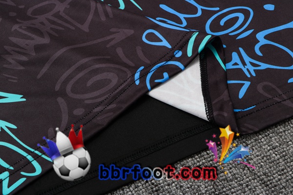 Polo Foot Real Madrid + Pantalon Noir Bleu 22/23