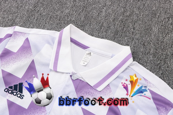 Polo Foot Real Madrid + Pantalon Blanc Pourpre 22/23