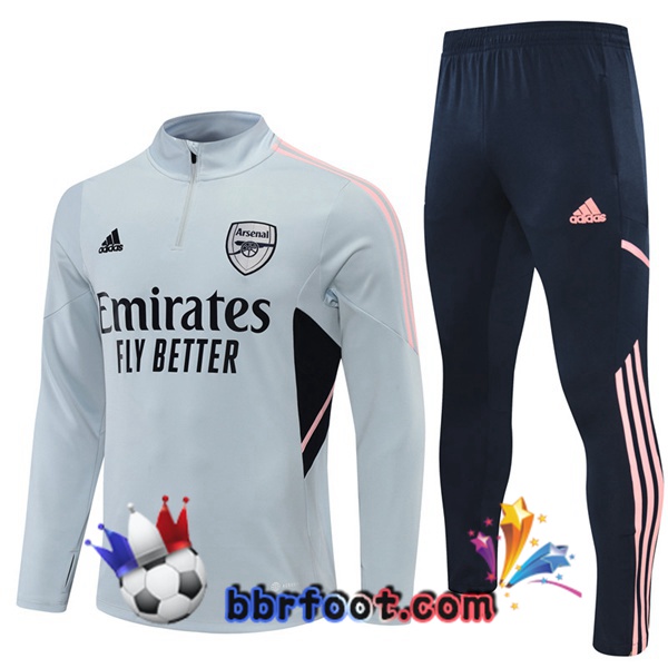 Survetement Foot Arsenal Gris 22/23