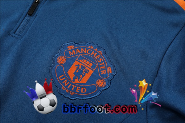 Survetement Foot Manchester United Bleu 22/23