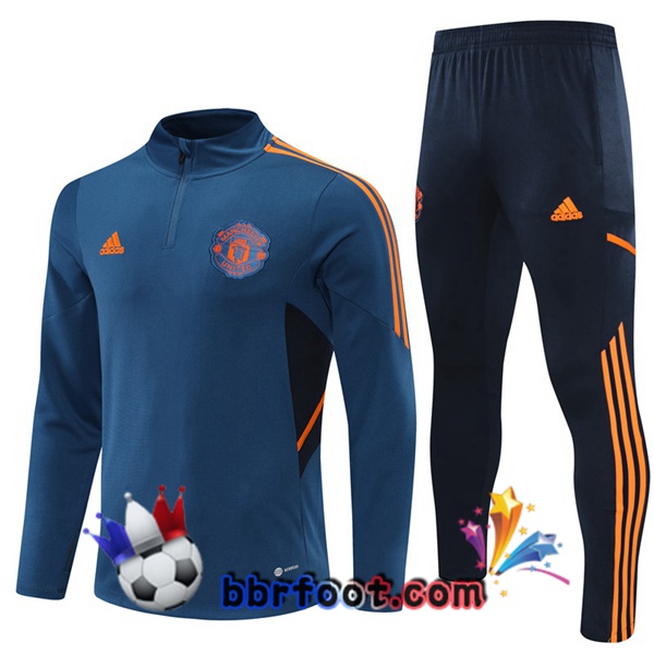 Survetement Foot Manchester United Bleu 22/23