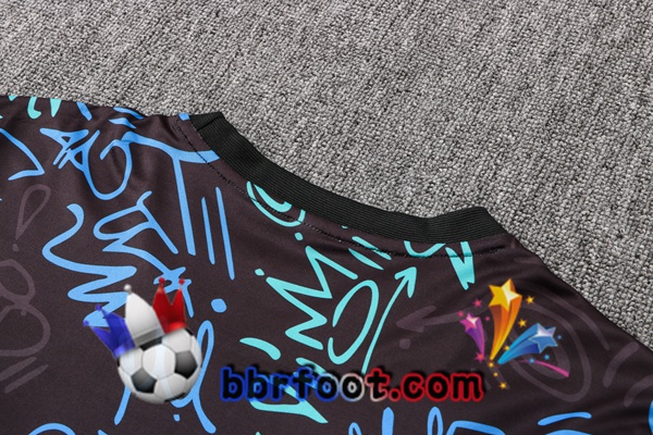 Training T-Shirts Real Madrid + Pantalon Bleu Noir 22/23