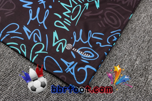 Training T-Shirts Real Madrid + Pantalon Bleu Noir 22/23