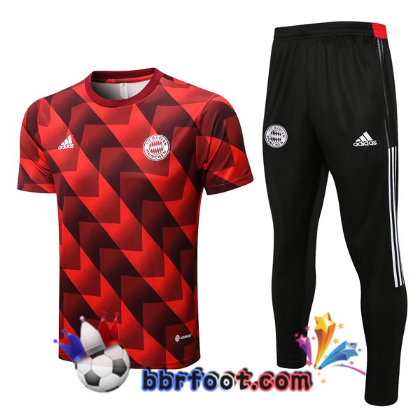 Training T-Shirts Bayern Munich + Pantalon Rouge 22/23