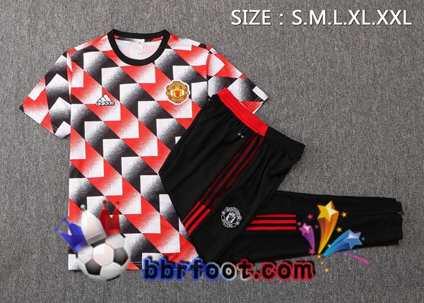 Training T-Shirts Manchester United + Pantalon Rouge 22/23
