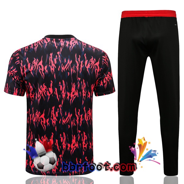 Training T-Shirts Manchester United + Pantalon Rouge Noir 22/23