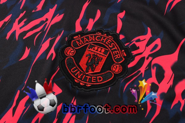 Training T-Shirts Manchester United + Pantalon Rouge Noir 22/23