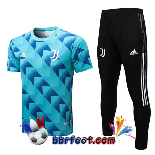 Training T-Shirts Juventus + Pantalon Bleu 22/23
