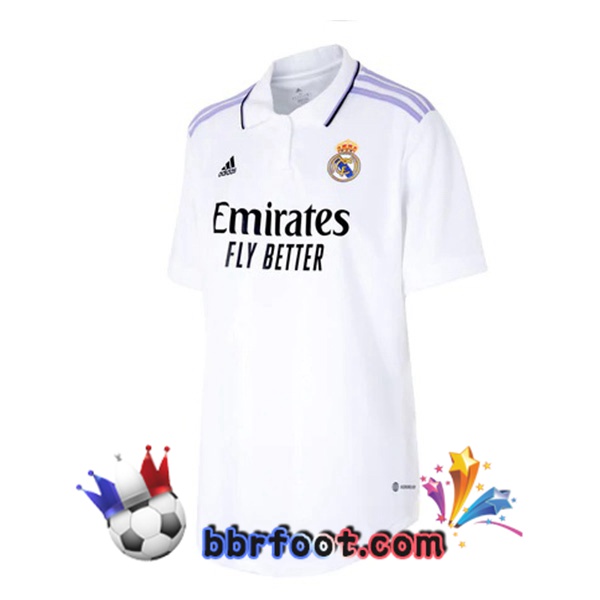 Maillot Foot Real Madrid Femme Domicile Blanc 22/23