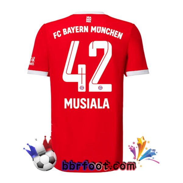 Maillot Foot Bayern Munich （Musiala 42） Domicile Rouge 22/23