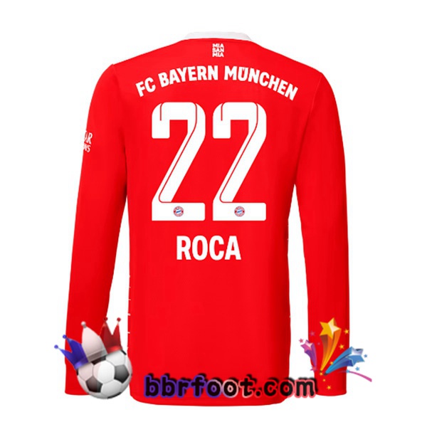 Maillot Foot Bayern Munich （Roca 22） Domicile Manche Longue Rouge 22/23