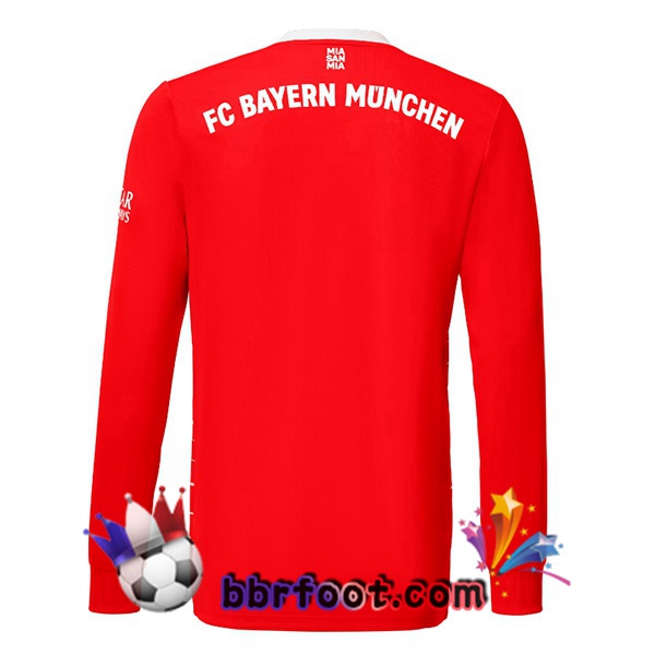 Maillot Foot Bayern Munich Domicile Manche Longue Rouge 22/23
