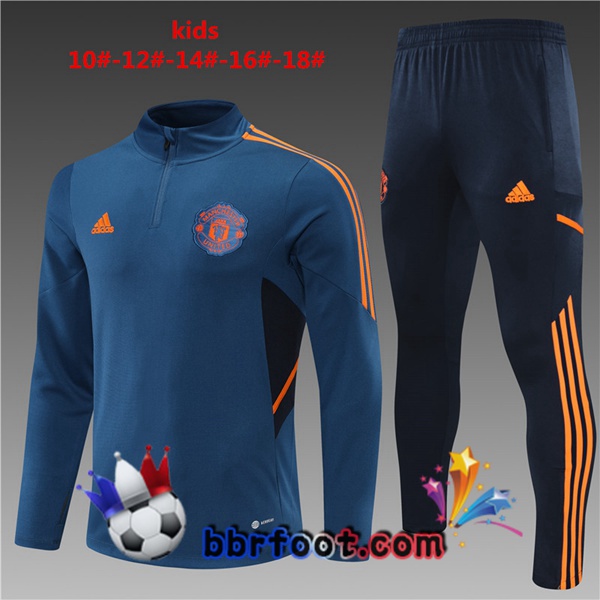 Survetement Foot Manchester United Enfant Bleu 22/23