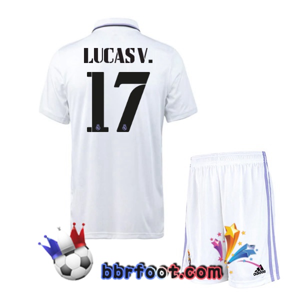 Maillot Foot Real Madrid (Lucas V. 17) Enfant Domicile Blanc 22/23