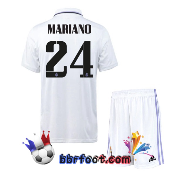 Maillot Foot Real Madrid (Mariano 24) Enfant Domicile Blanc 22/23