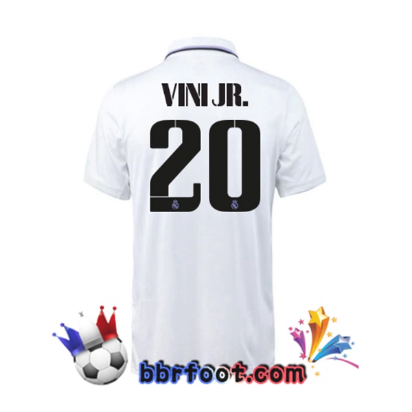 Maillot Foot Real Madrid (Vini Jr. 20) Domicile Blanc 22/23