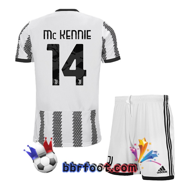 Maillot Foot Juventus (MCKENNIE 14) Enfant Domicile Blanc Noir 22/23