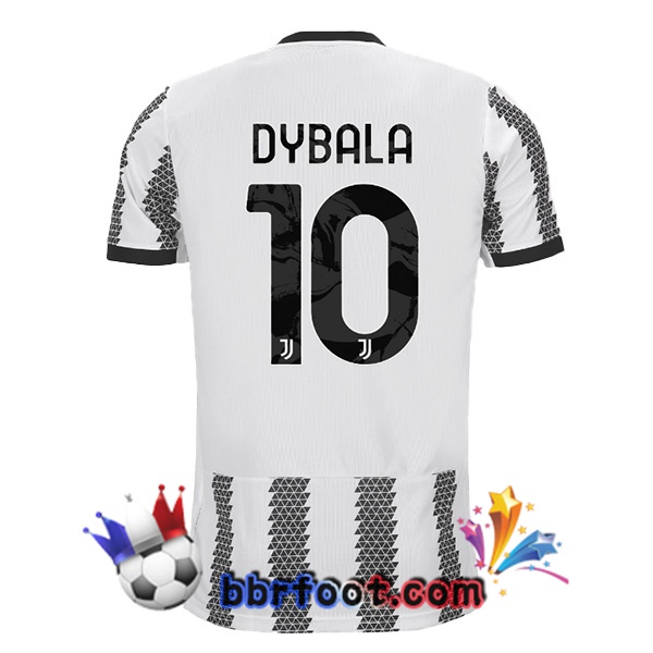 Maillot Foot Juventus (DYBALA 10) Domicile Blanc Noir 22/23