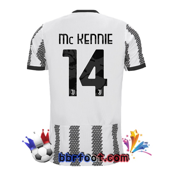 Maillot Foot Juventus (MCKENNIE 14) Domicile Blanc Noir 22/23