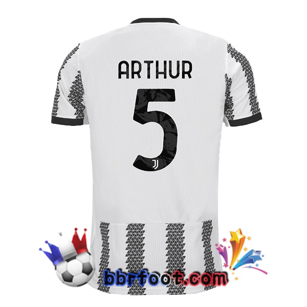 Maillot Foot Juventus (ARTHUR 5) Domicile Blanc Noir 22/23