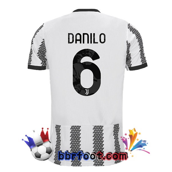 Maillot Foot Juventus (DANILO 6) Domicile Blanc Noir 22/23