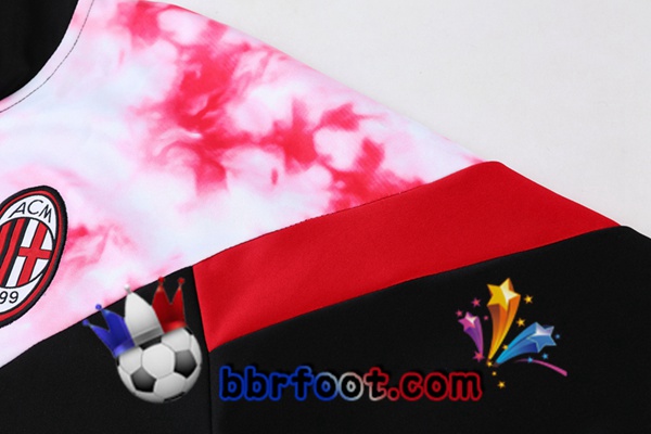 Ensemble Survetement Foot - Veste AC Milan Noir Rouge 22/23