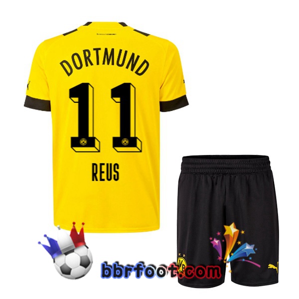 Maillot Foot Dortmund BVB (Reus 11) Enfant Domicile Jaune 22/23