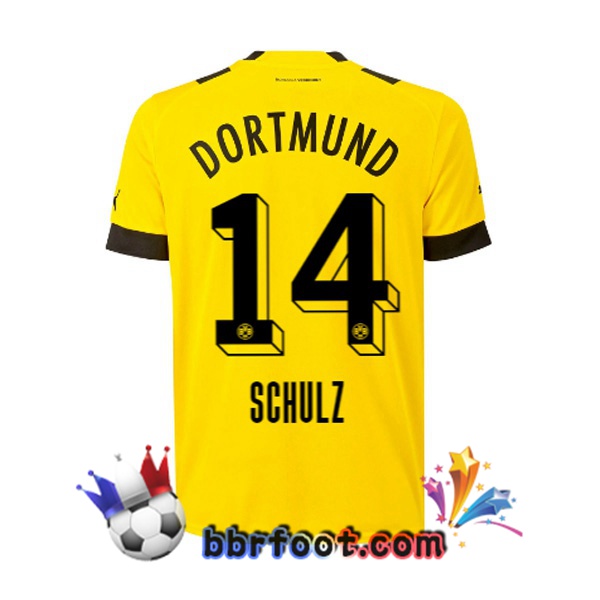 Maillot Foot Dortmund BVB (Schulz 14) Domicile Jaune 22/23