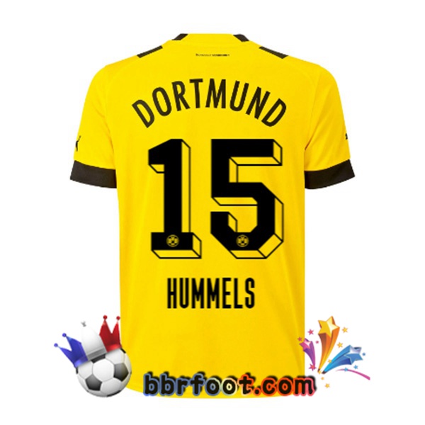 Maillot Foot Dortmund BVB (Hummels 15) Domicile Jaune 22/23