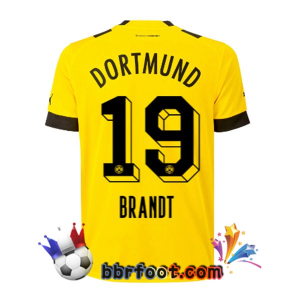 Maillot Foot Dortmund BVB (Brandt 19) Domicile Jaune 22/23