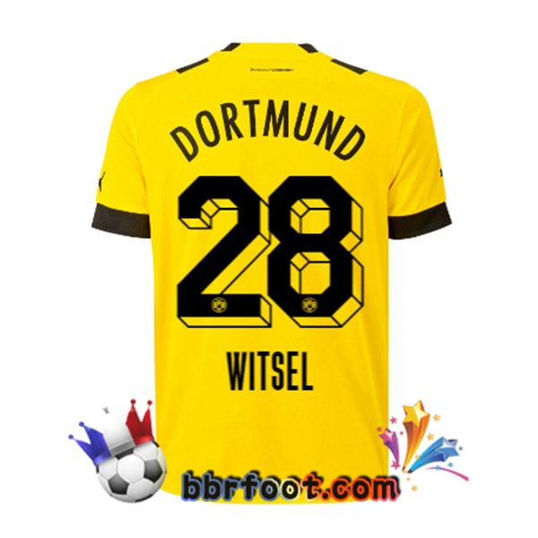 Maillot Foot Dortmund BVB (Witsel 28) Domicile Jaune 22/23