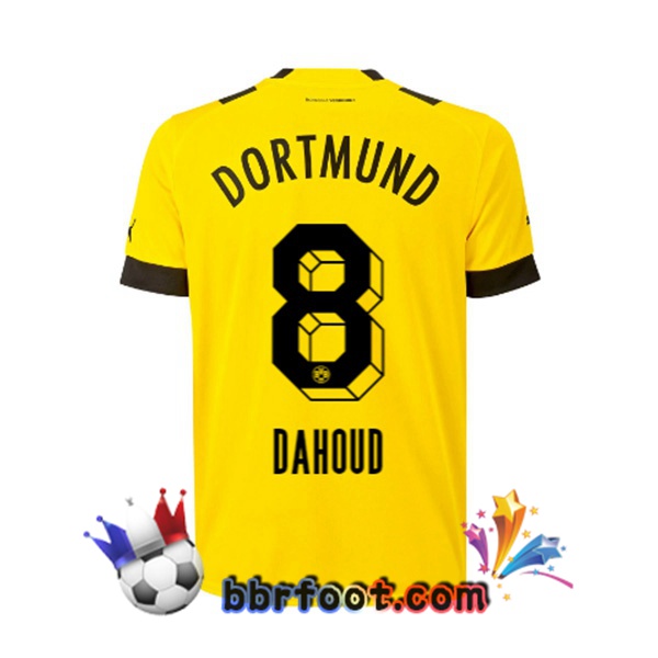 Maillot Foot Dortmund BVB (Dahoud 8) Domicile Jaune 22/23
