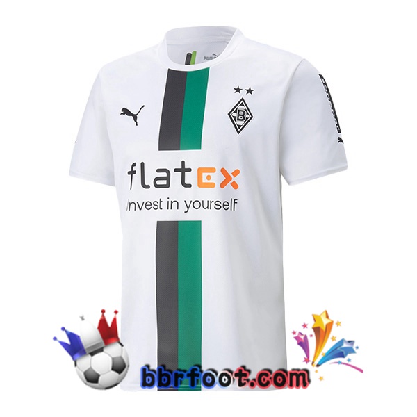 Maillot Foot Monchengladbach Domicile Blanc 22/23 Maillot Foot Monchengladbach Domicile Blanc 22/23