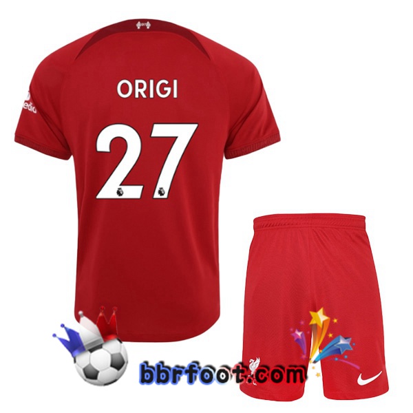 Maillot Foot FC Liverpool (ORIGI 27) Enfant Domicile Rouge 22/23
