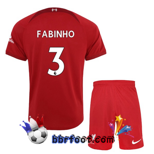 Maillot Foot FC Liverpool (FABINHO 3) Enfant Domicile Rouge 22/23