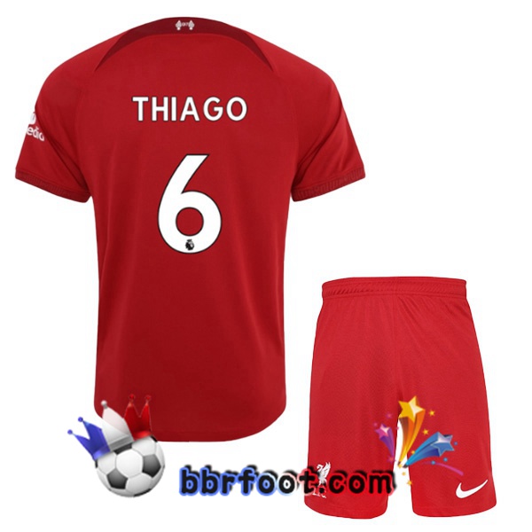 Maillot Foot FC Liverpool (THIAGO 6) Enfant Domicile Rouge 22/23
