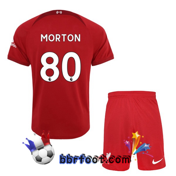 Maillot Foot FC Liverpool (MORTON 80) Enfant Domicile Rouge 22/23