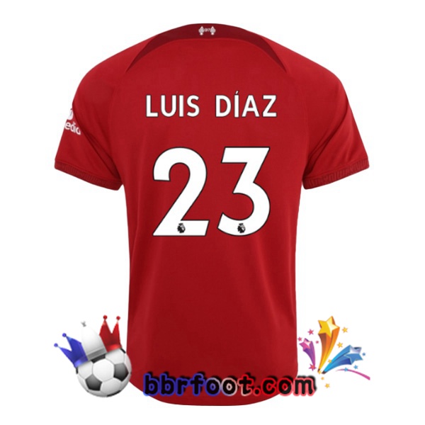 Maillot Foot FC Liverpool (LUIS DÍAZ 23) Domicile Rouge 22/23 Maillot Foot FC Liverpool (LUIS DÍAZ 23) Domicile Rouge 22/23