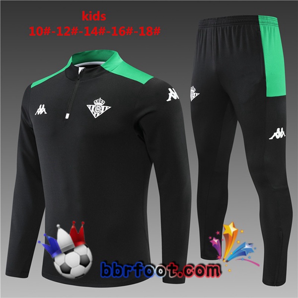 Survetement Foot Real Betis Enfant Noir 22/23