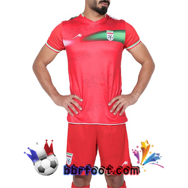 Maillots Equipe De Iran Exterieur Rouge 22/23