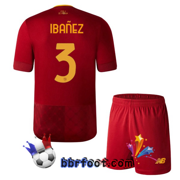 Maillot Foot AS Roma (IBAÑEZ 3) Enfant Domicile Rouge 22/23 Maillot Foot AS Roma (IBAÑEZ 3) Enfant Domicile Rouge 22/23